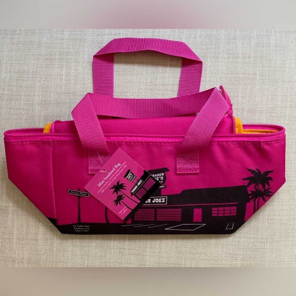 Trader Joe’s pink mini insulated bag